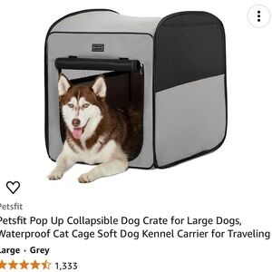 Petsfit Pop Up Collapsible Dog Crate for Large Dogs/Cats